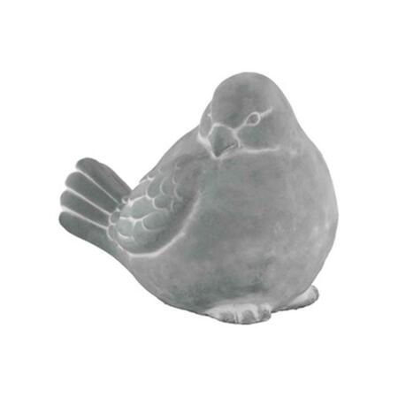 URBAN TRENDS COLLECTION Cement Sitting Bird Figurine with Head Turned to Side, Washed Concrete Finish - Gray 53600